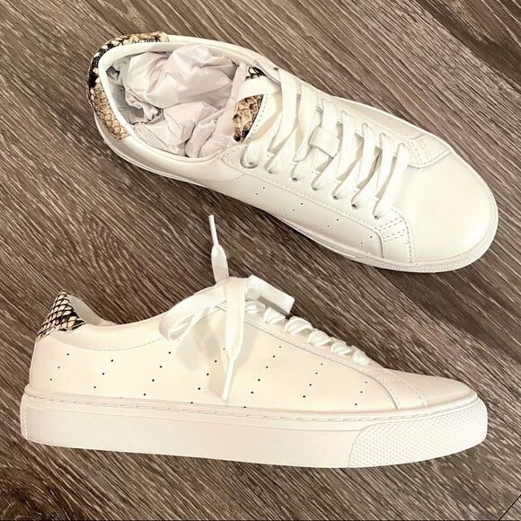 J crew Saturday sneakers with snake print detail NWT - Picture 1 of 7